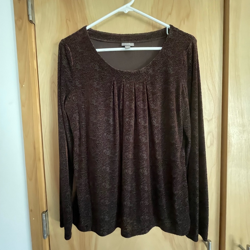 J. Jill dressy sheer shimmer top